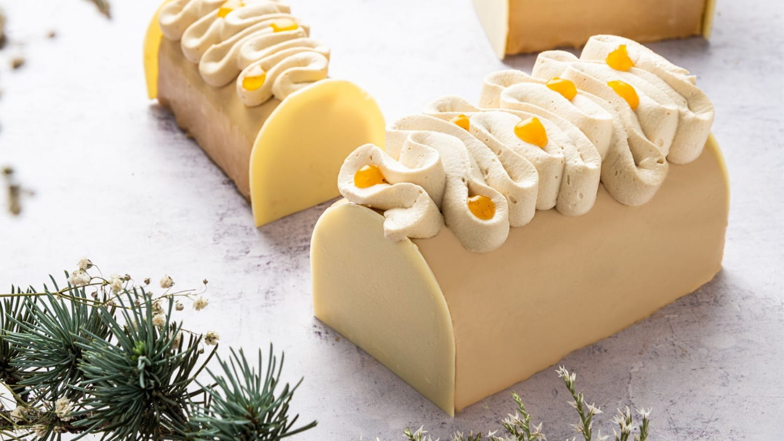 La bûche dulce yuzu et kumquat de Philippe Conticini