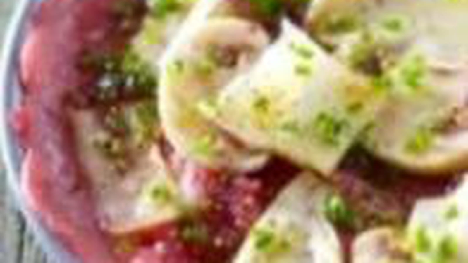 Carpaccio de boeuf à la tomme