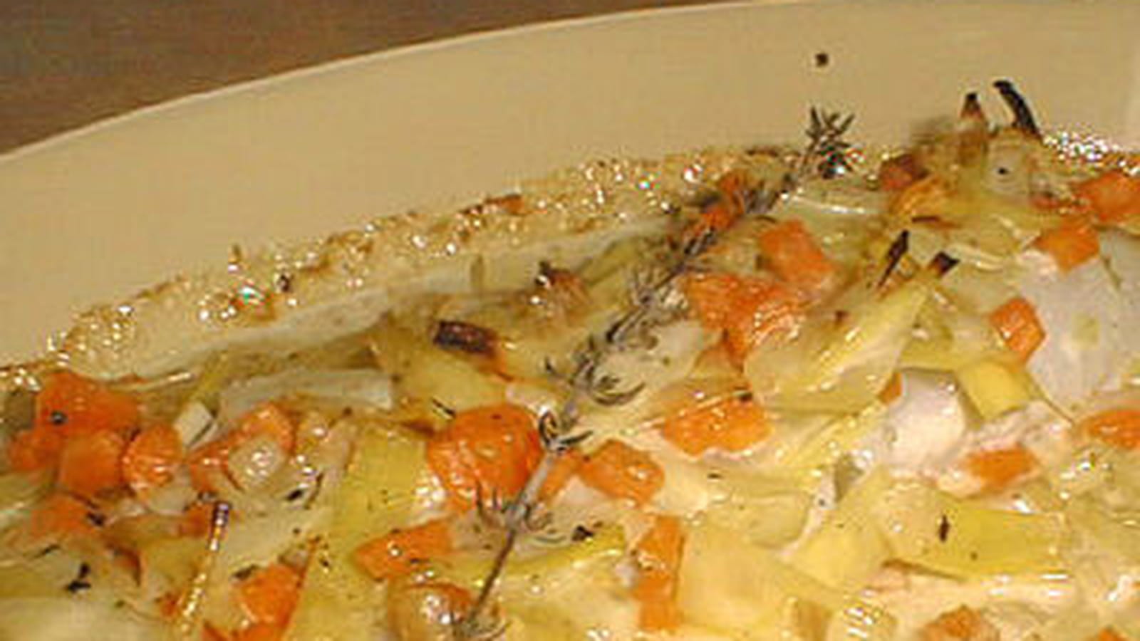Filets de poisson aux petits légumes
