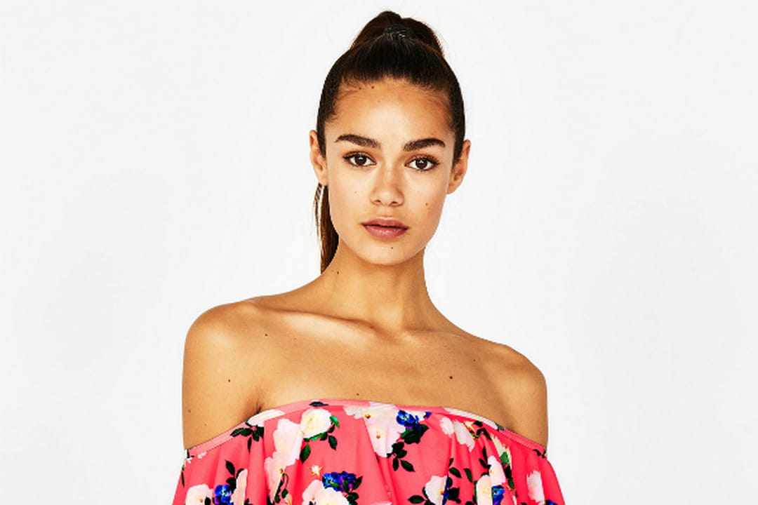 Maillot de bain fleuri de Bershka