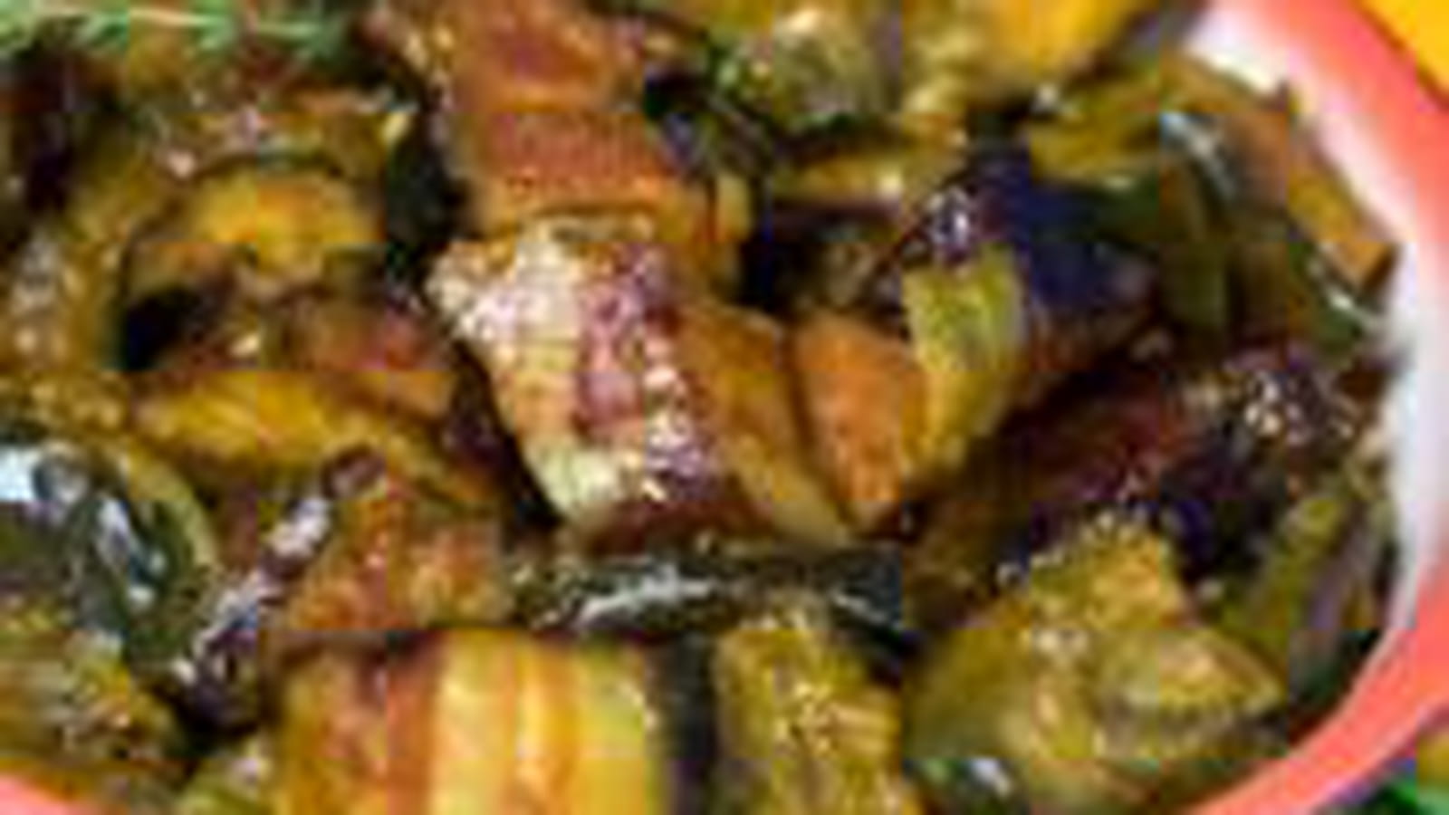 Rougail boucané bringelles (aubergines)