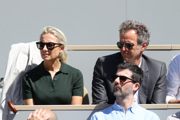Anne-Sophie Lapix et son mari Arthur Sadoun rep&eacute;r&eacute;s &agrave; Roland-Garros