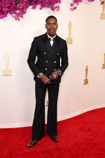 Colman Domingo en veste croisée et pantalon évasé noir Louis Vuitton