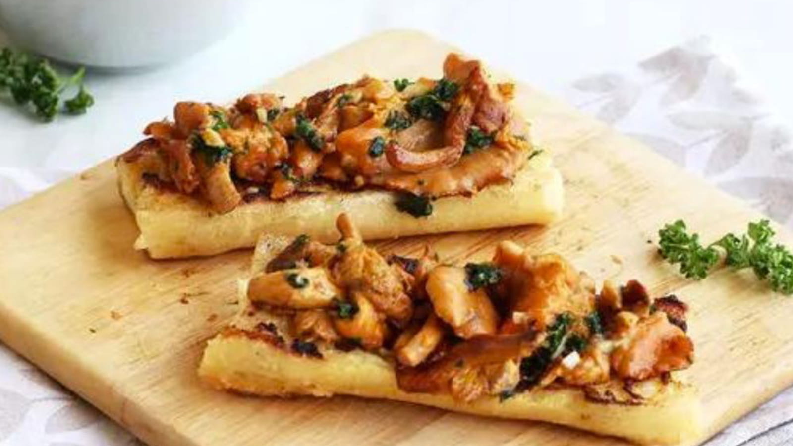 Pain perdu aux girolles