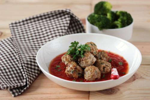 Boulettes de veau La Vache qui rit, sauce tomate