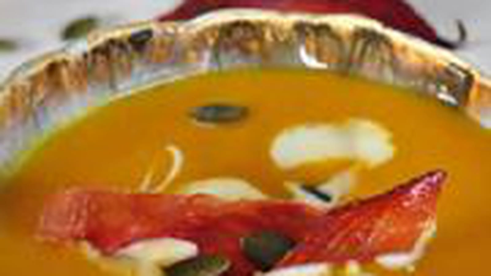 Velouté de citrouille et crème de comté
