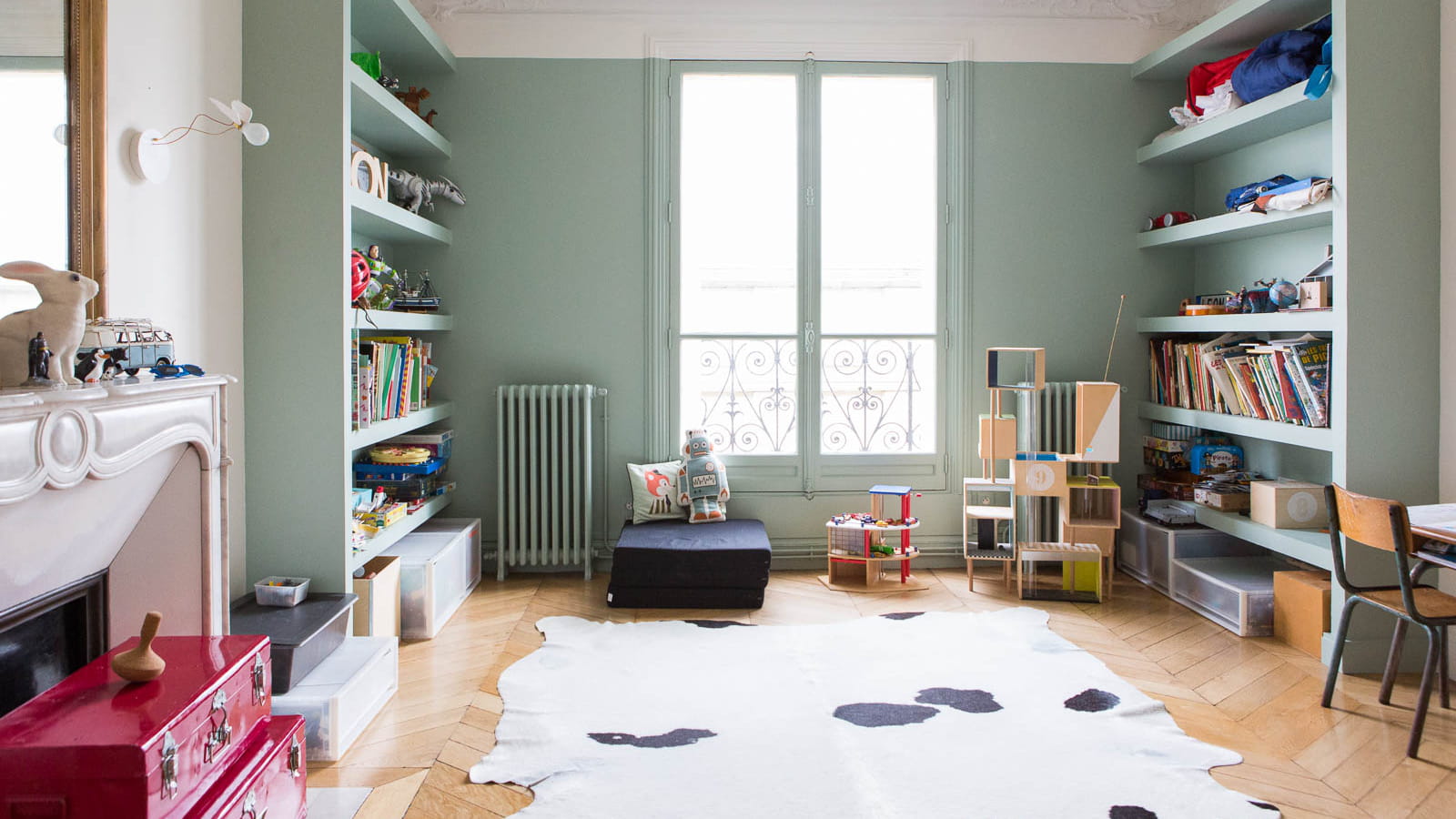 Chambre d'enfant vert d'eau 