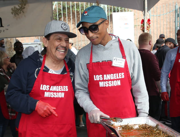 Danny Trejo et Pharrell Williams, b&eacute;n&eacute;voles &agrave; LA