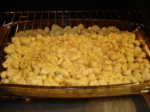Crumble aux pommes et aux bananes
