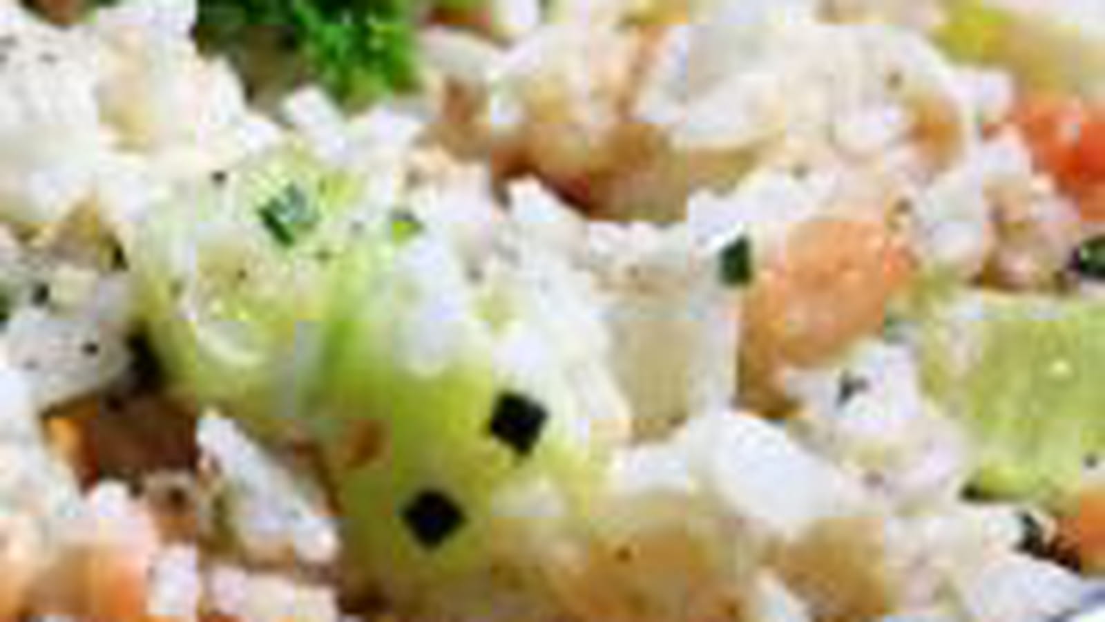 Salade de riz rose et verte