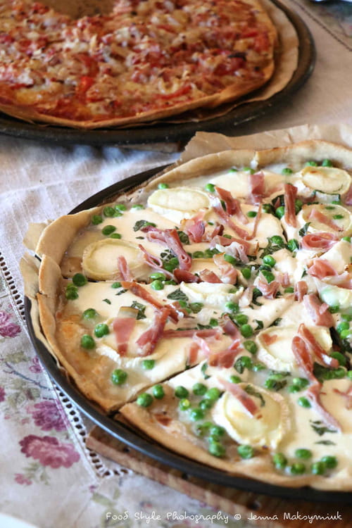 Pizza express chèvre petits pois frais