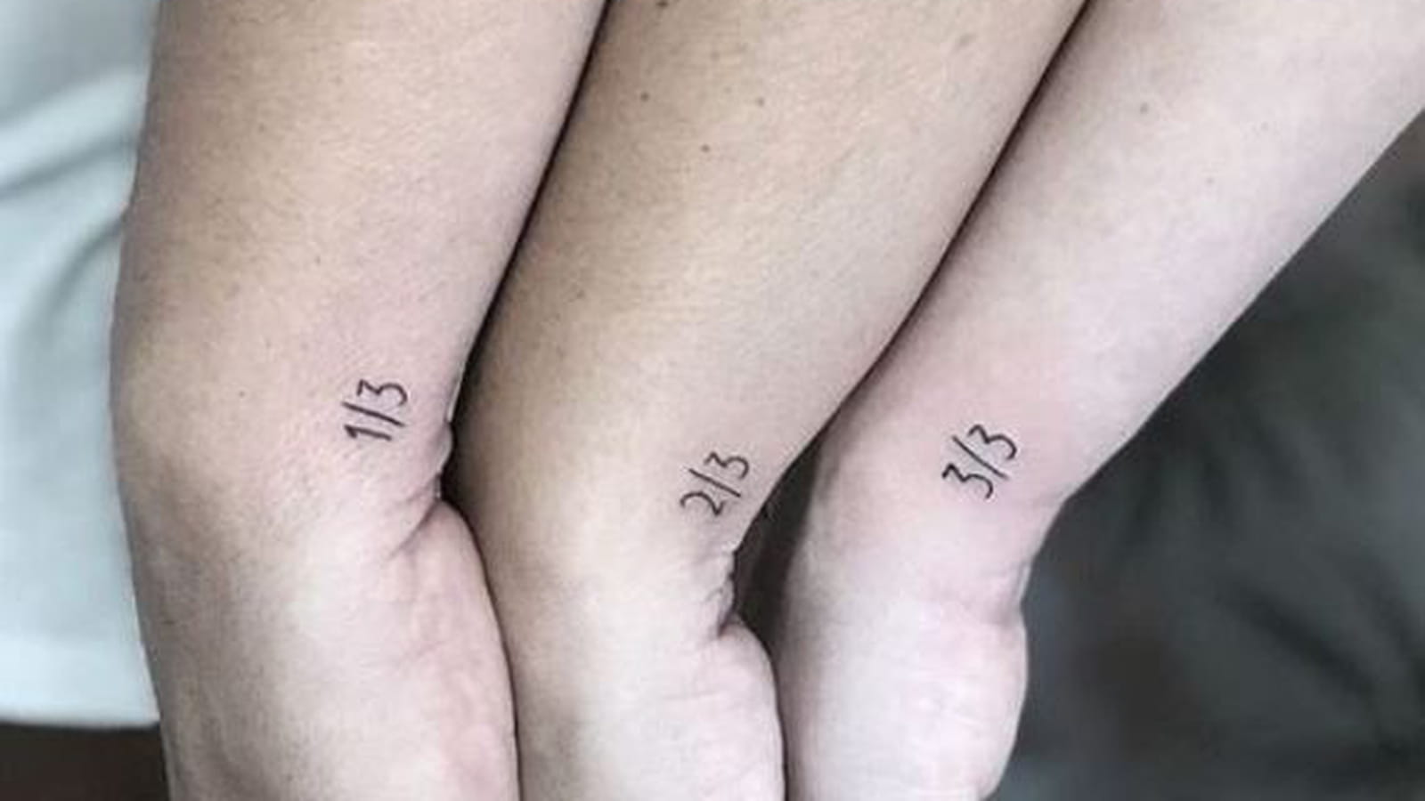 Les trois tiers sur le poignet