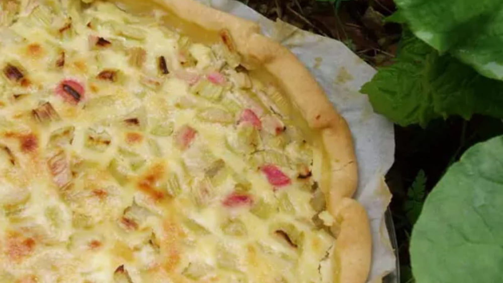 Tarte à la rhubarbe à l'alsacienne
