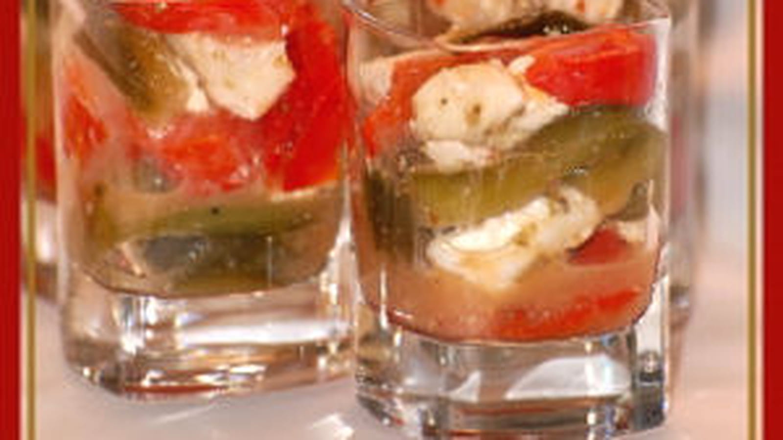 Poivrons et chèvre marinés