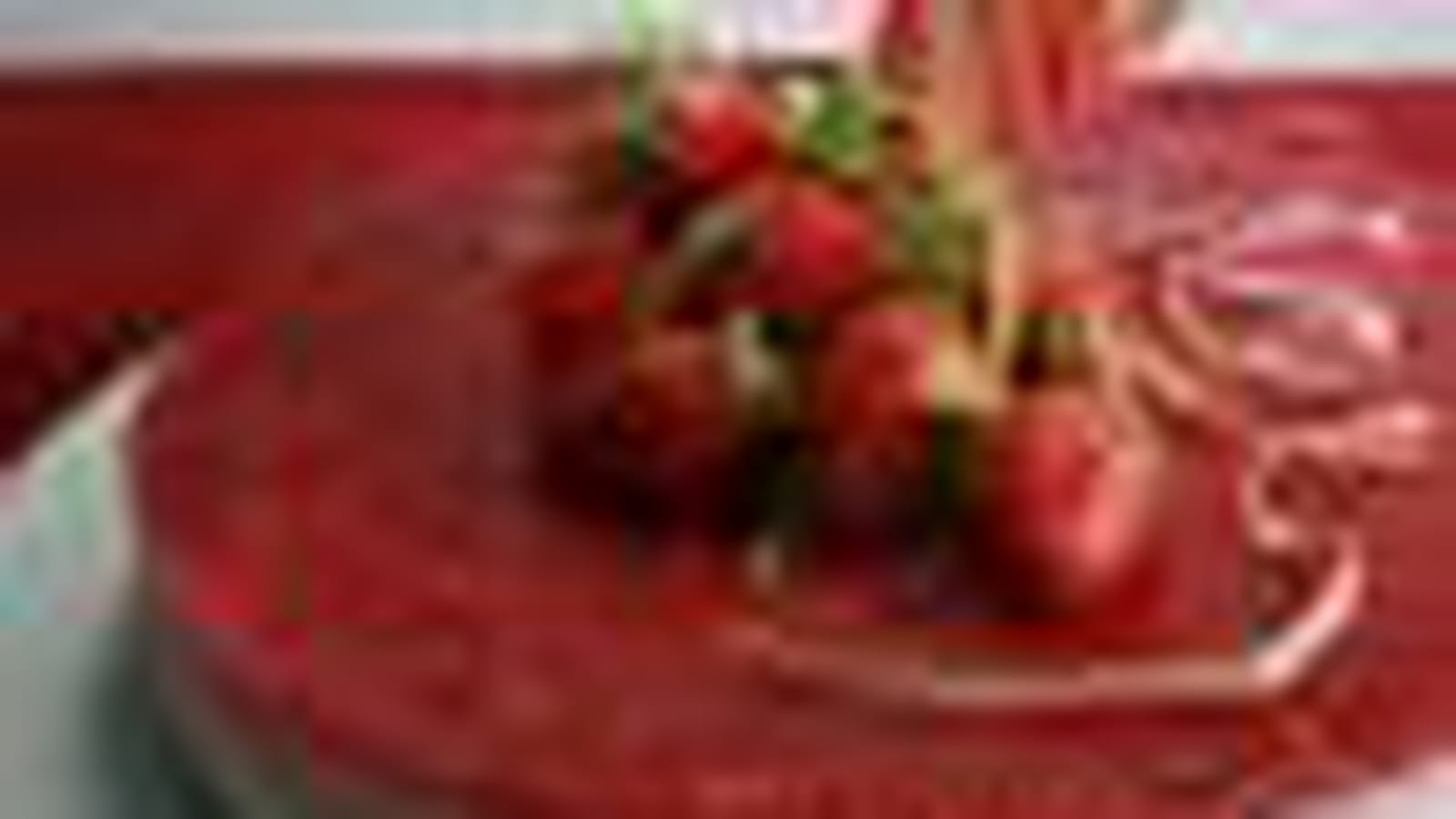 Bavarois fraises rhubarbe 