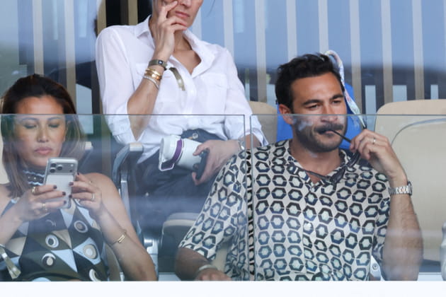Valentin Kretz (L'agence) et sa femme aper&ccedil;us &agrave; Roland-Garros