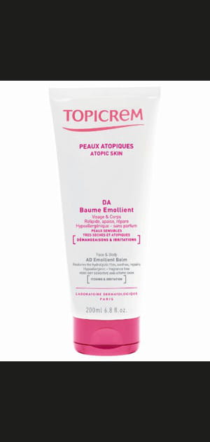 cr&egrave;me hydratante: le baume &eacute;mollient de Topicrem