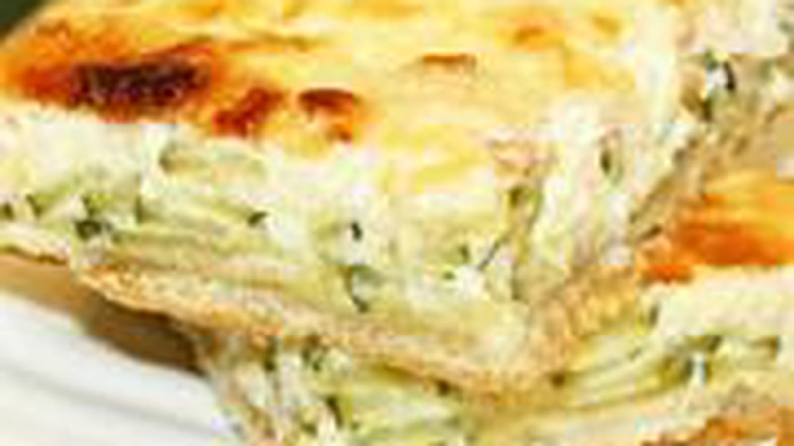Tarte courgette, cottage cheese, cumin