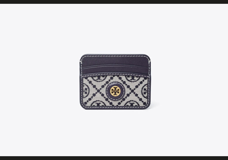 Porte-carte en toile jacquard de Tory Burch