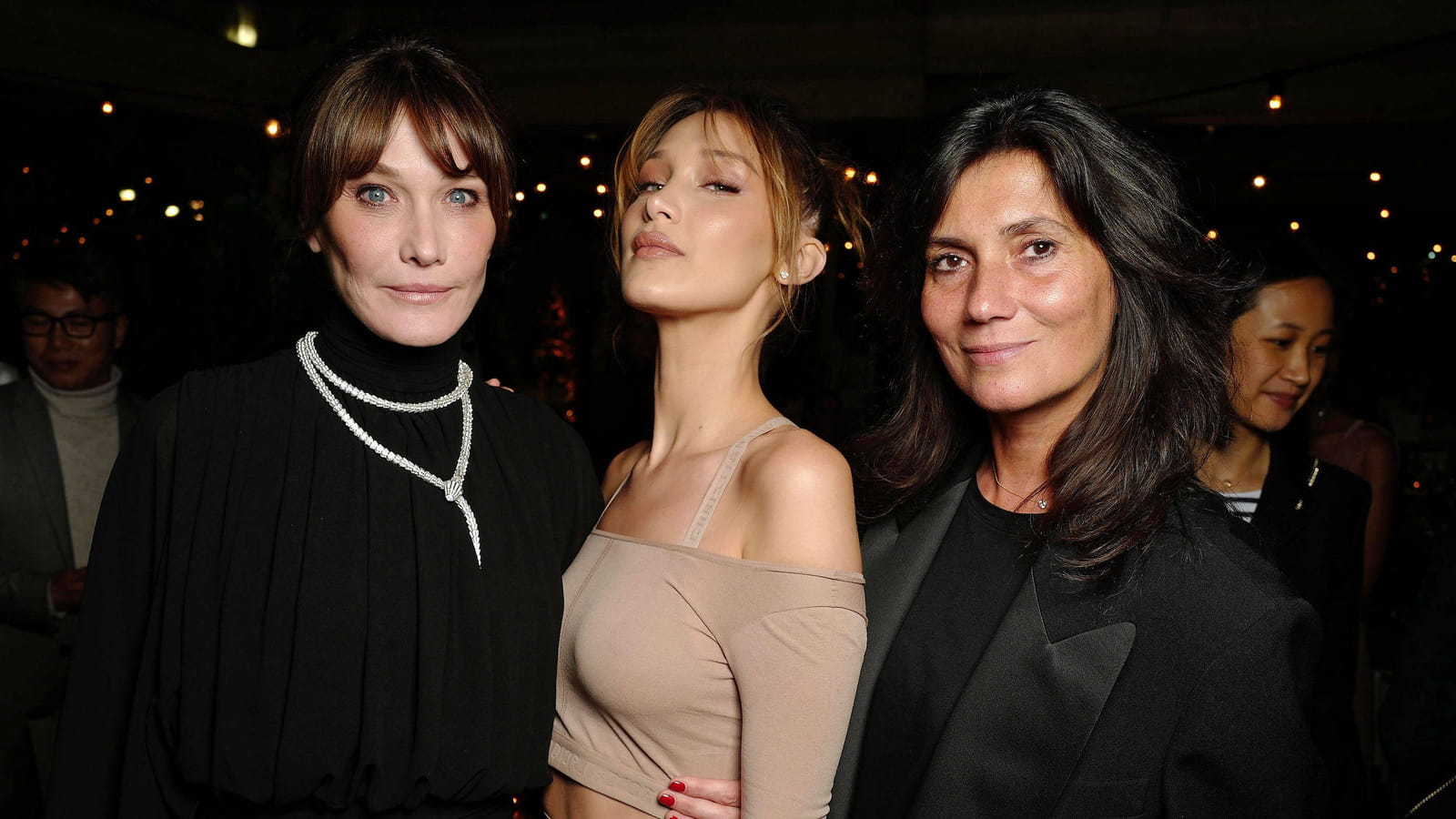 Carla Bruni-Sarkozy, Bella Hadid et Emmanuelle Alt