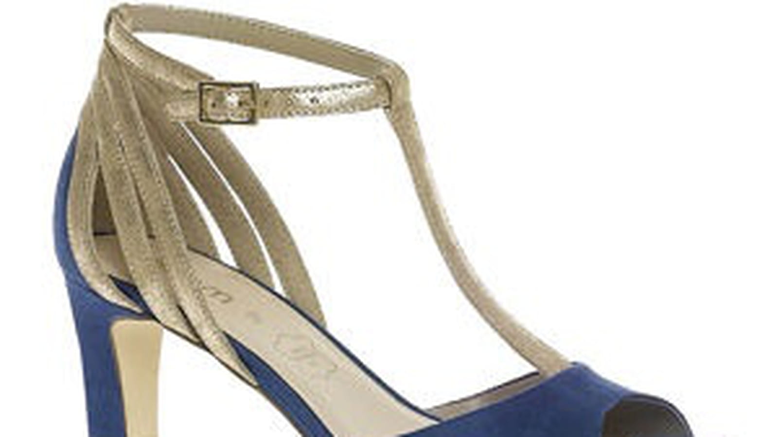 Sandales dorées et bleues d'Eram