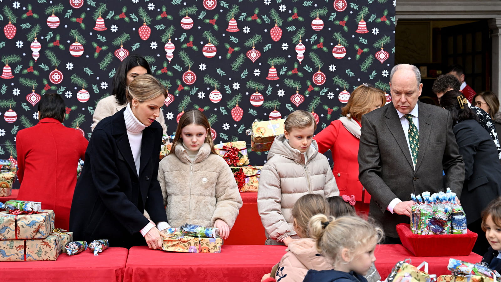 Charlene, Albert et leurs enfants