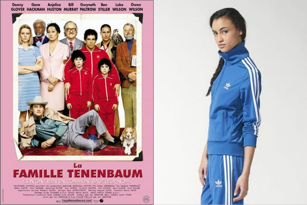Un survêtement adidas façon Chas Tenenbaum dans "La Famille Tenenbaum"
