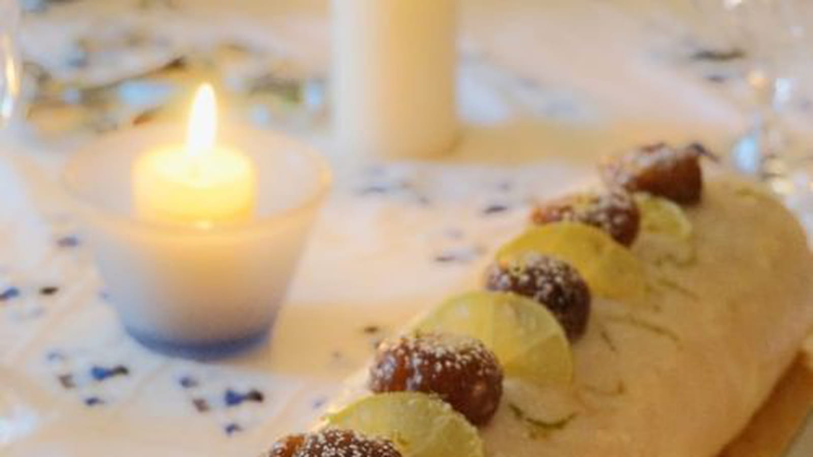 Bûche de Noël Marron citron vert