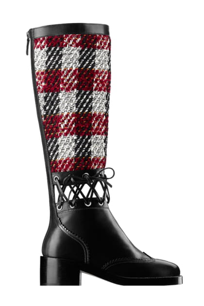 Bottes en tweed de Chanel