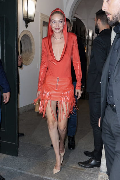 Gigi Hadid à l'after party Versace