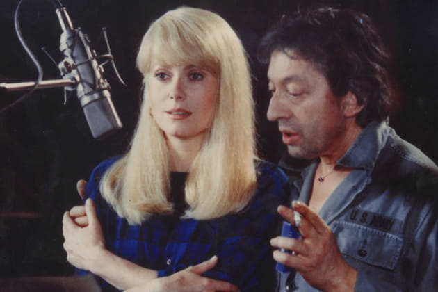 Avec Catherine Deneuve sur le film "Je vous aime"