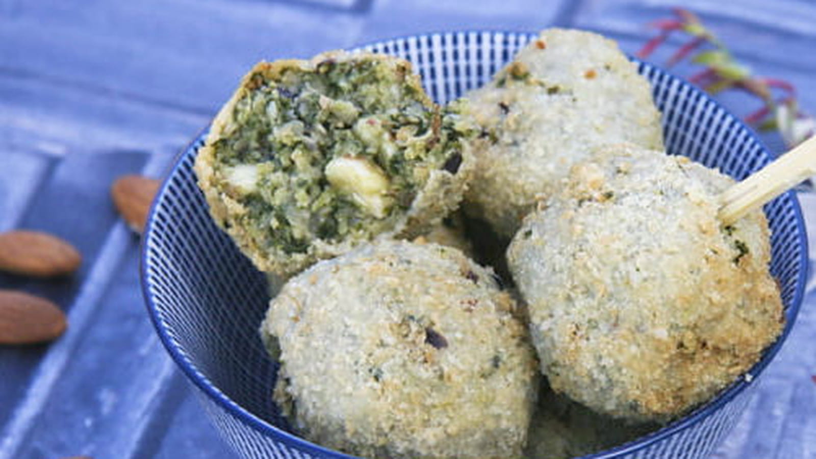 Boulettes de pois chiches aux amandes et épinards
