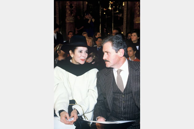 MarieJosée Nat et Victor Lanoux au défilé Dior en 1986