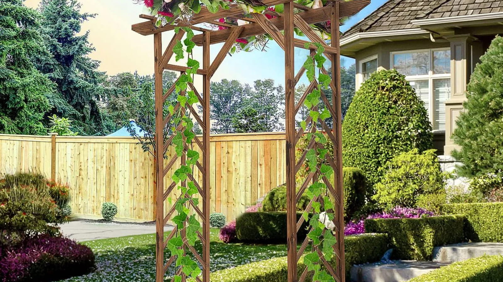 Arche de jardin en bois