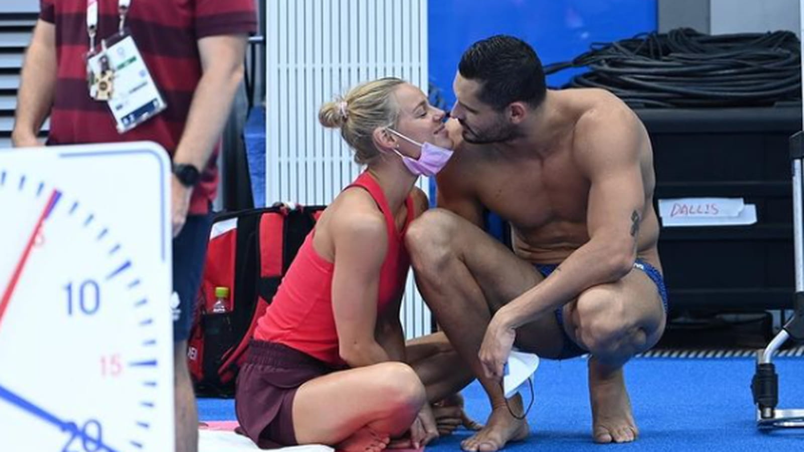 Pernille Blume et Florent Manaudou 