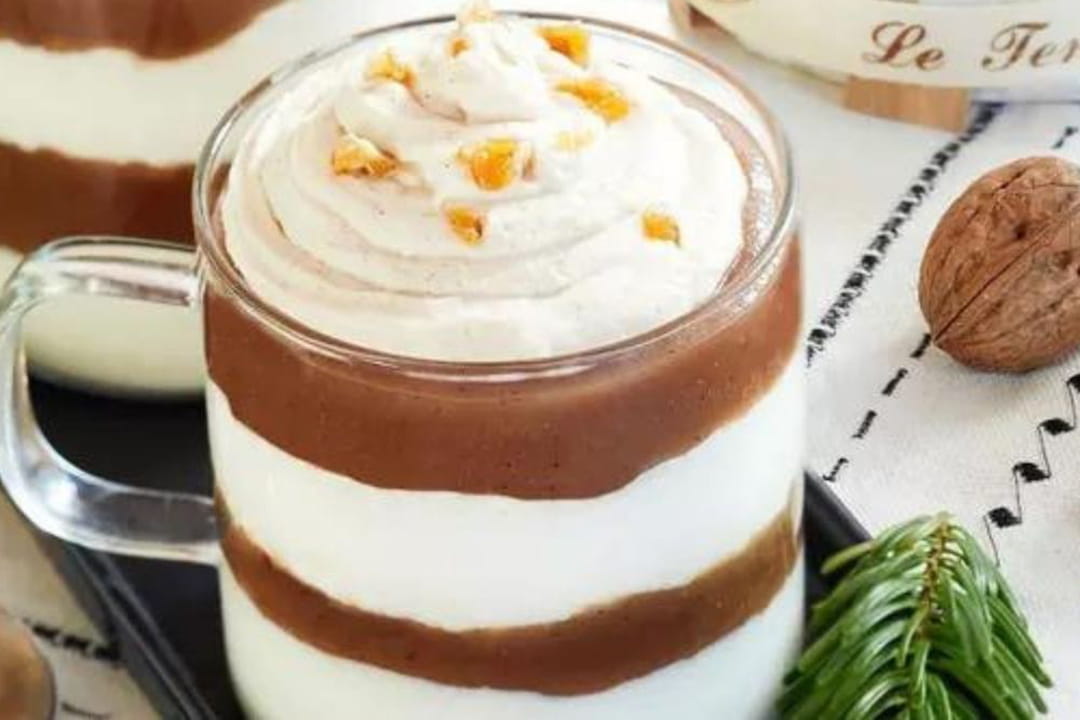 Verrines crème de marron et Saint-Félicien