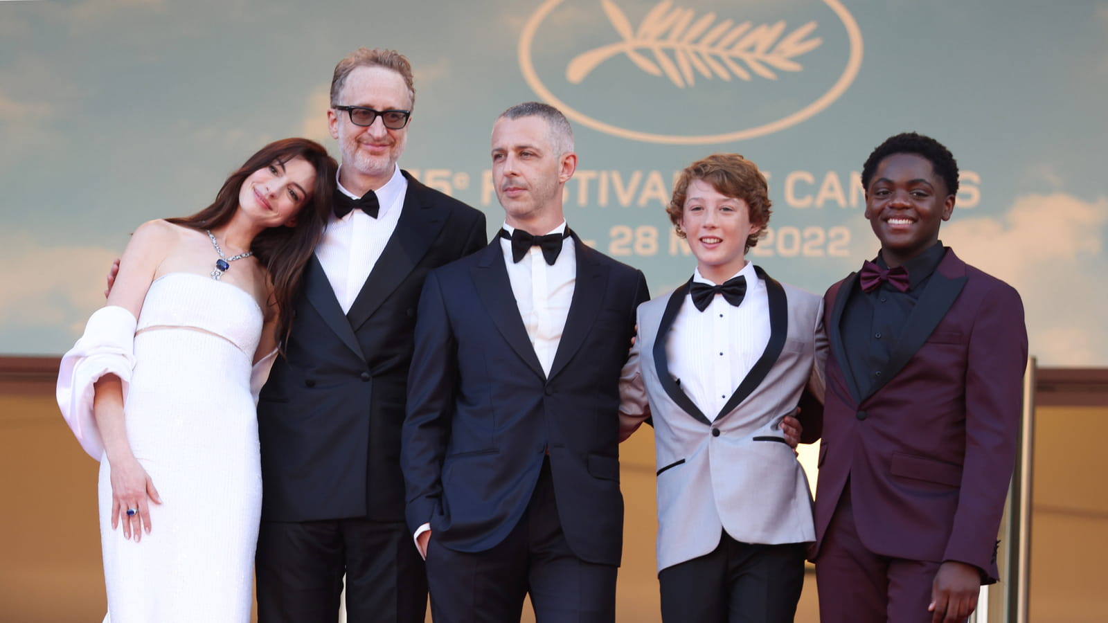 Anne Hathaway, James Gray, Jeremy Strong, Banks Repeta et Jaylin Webb 