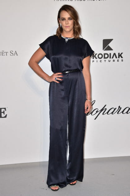 Pauline Ducruet en combinaison satin&eacute;e