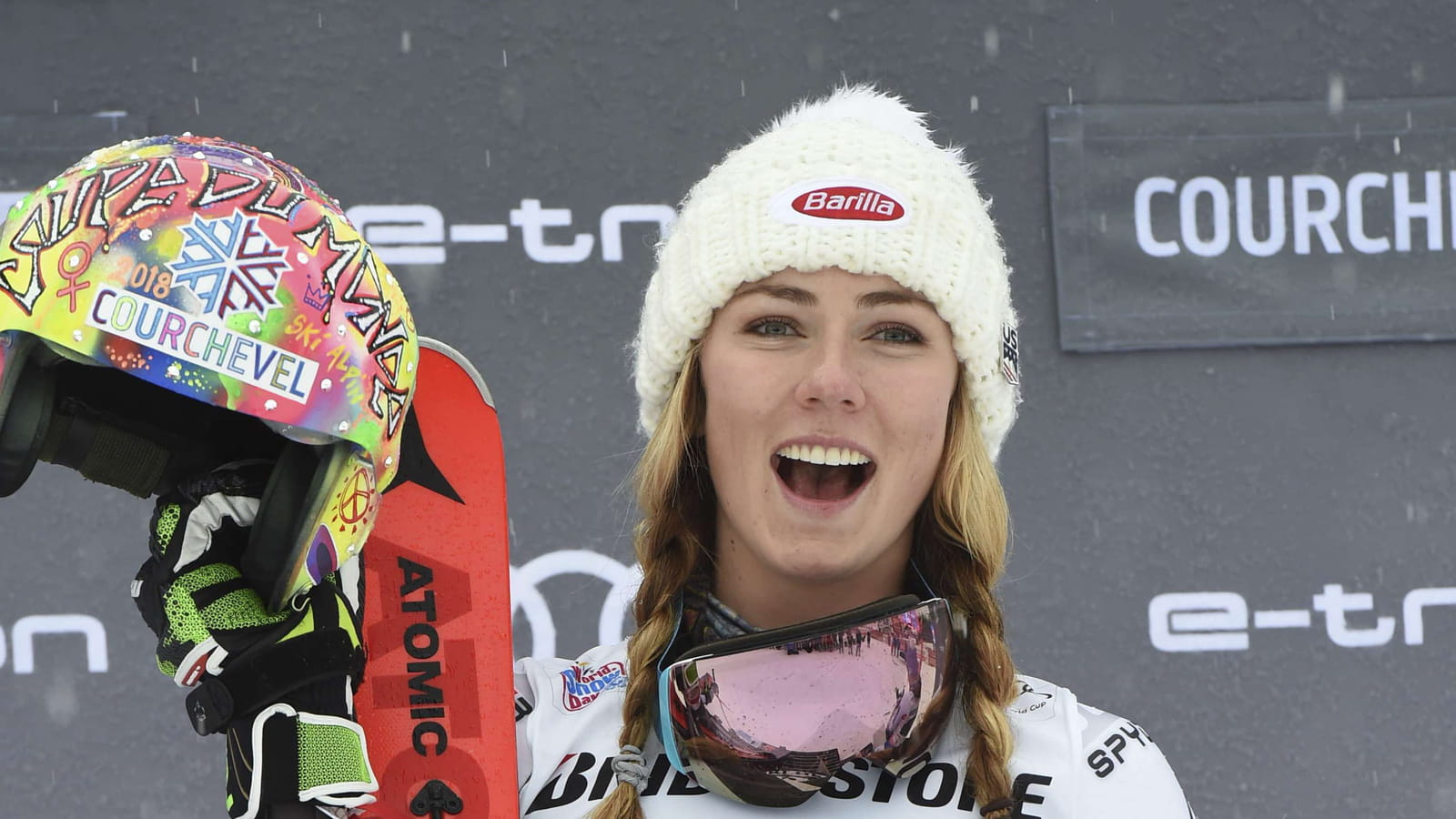 Mikaela Shiffrin à Courchevel en 2018