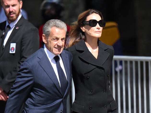 Nicolas Sarkozy et Carla Bruni aux obs&egrave;ques de Mathilde Favier (Dior), &agrave; Paris