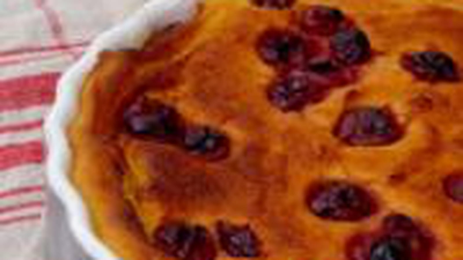 Gâteau semoule lait d'amande griottes