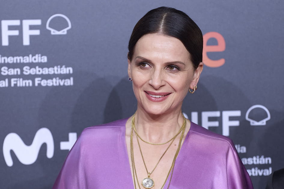 Les cheveux bruns &eacute;l&eacute;gants de Juliette Binoche