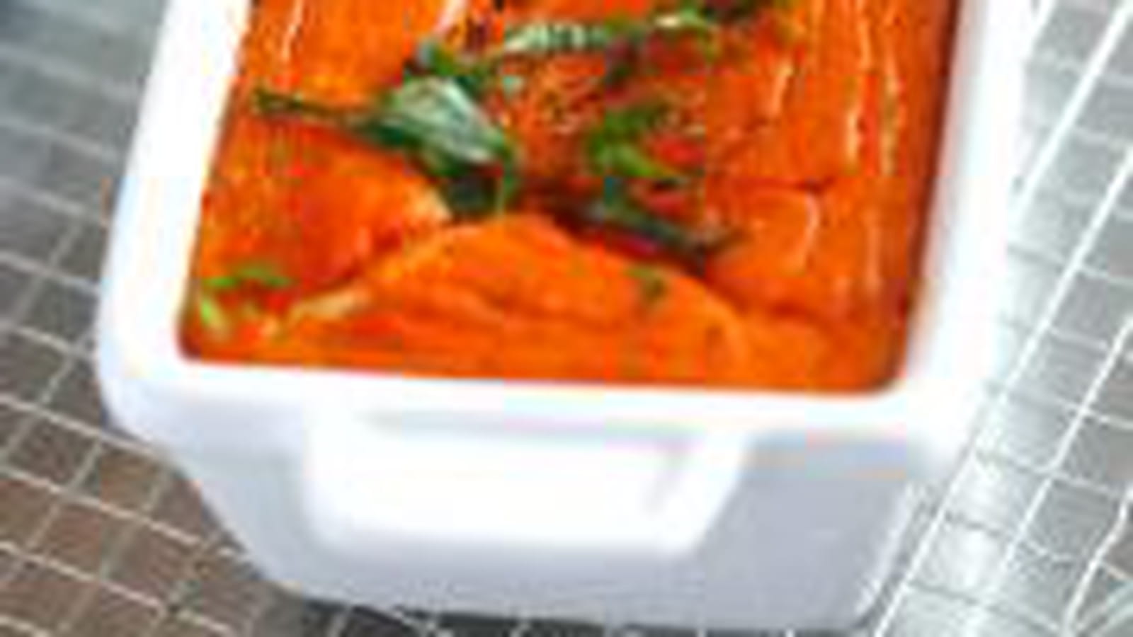 Flan de Tomacouli basilic et mozzarella