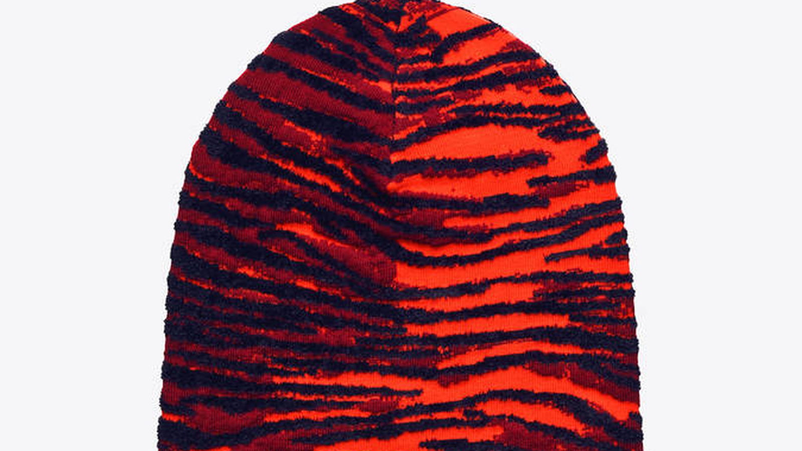 Bonnet zébré rouge