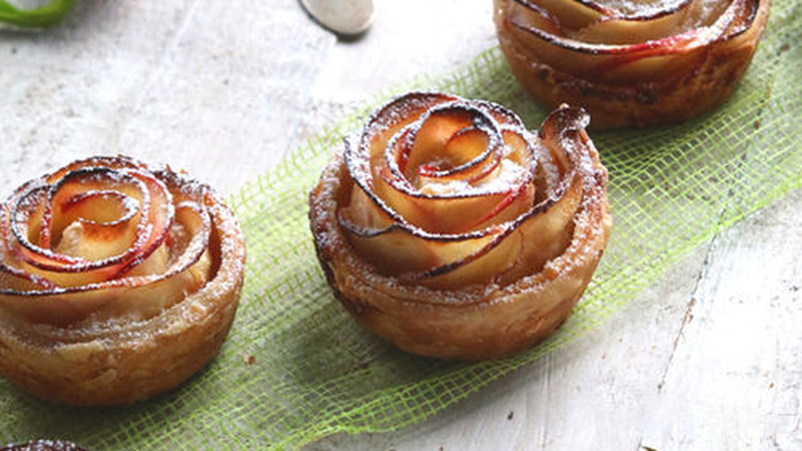 Tartelettes rose aux pommes