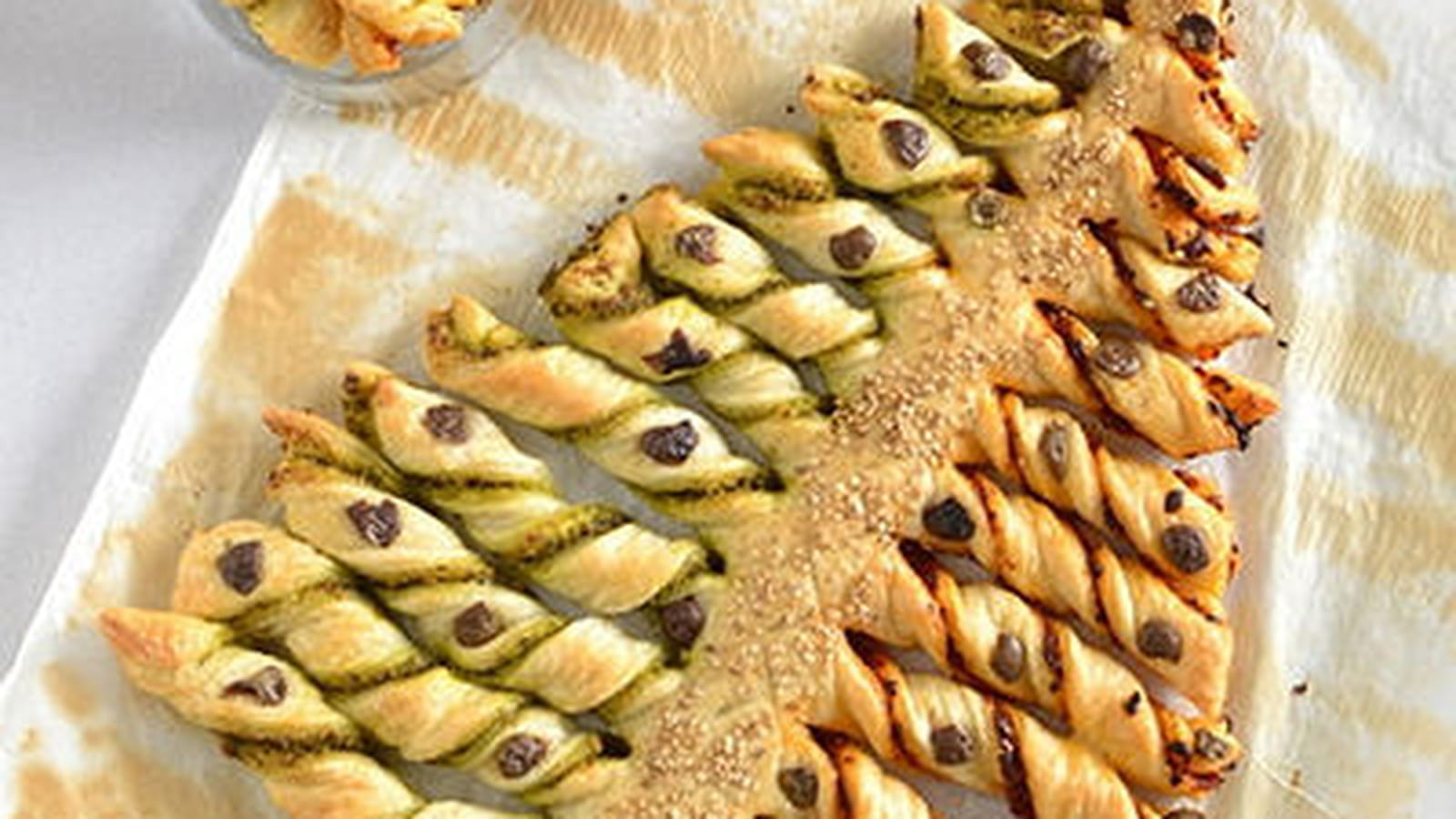 Sapin feuilleté olive et graines de sésame