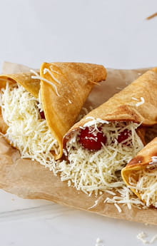 Pizza cônes wrap : Etape 3