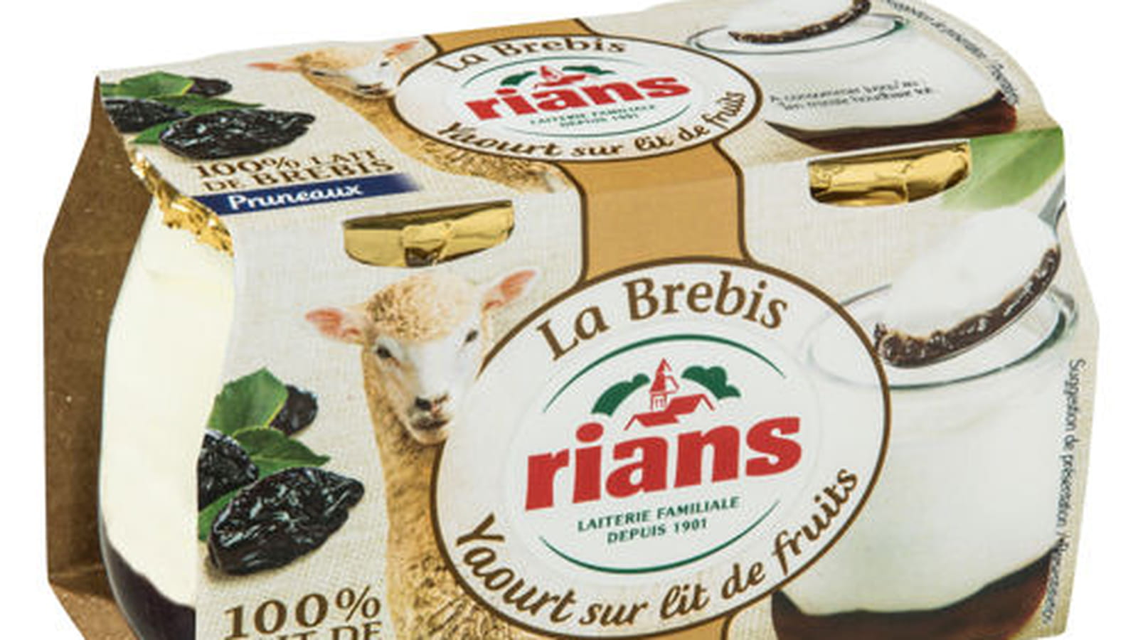 Yaourt au lait de brebis et pruneaux de Rians
