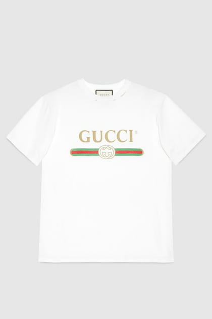 Le t-shirt en coton &agrave; logo de Gucci