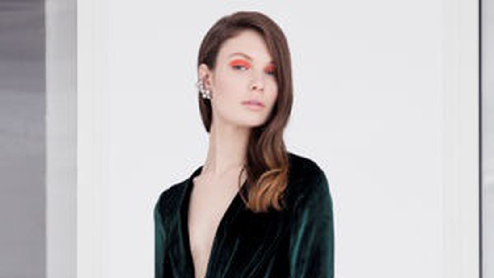 Robe verte en velours de & Other Stories